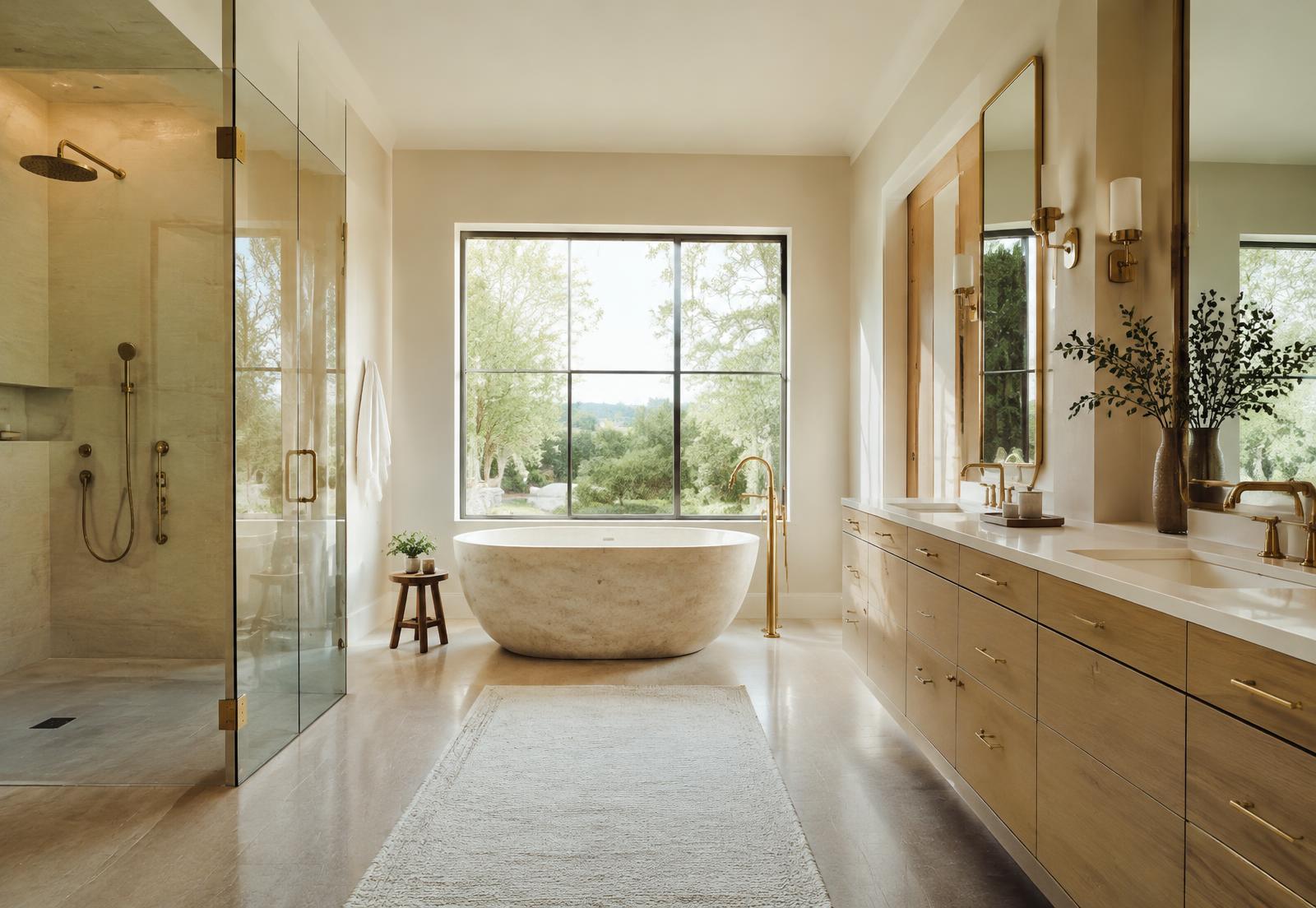 Bathroom materials and finish design inspiration